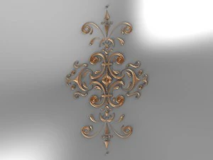 装饰对称548x1000x15 3D 模型