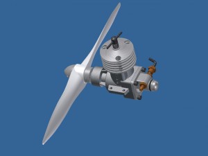 engine with propeller Model 3D