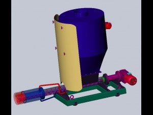 auger bulk materials Model 3D