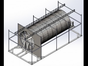 drum filter Model 3D