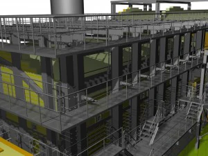 glass melting furnace -a full working project 3D Model