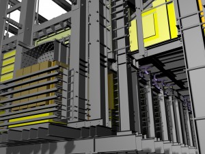 glass melting furnace -a full working project 3D Модель