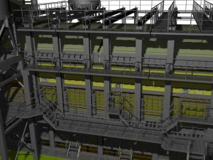 glass melting furnace -a full working project 3D Model