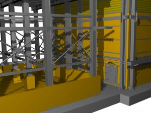glass melting furnace -a full working project 3D Model