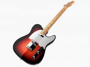 fender telecaster 1966 sunburst 3D Model