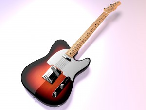 fender telecaster 1966 sunburst 3Dモデル