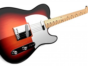 fender telecaster 1966 sunburst 3Dモデル