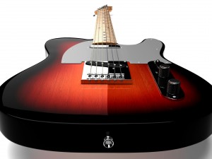 fender telecaster 1966 sunburst 3Dモデル