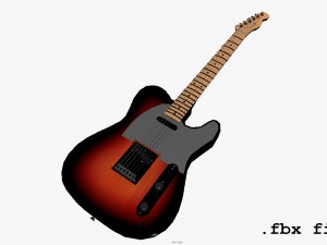 fender telecaster 1966 sunburst 3Dモデル