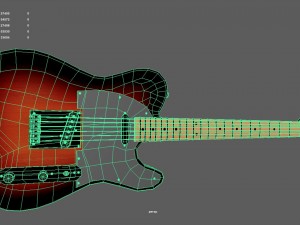 fender telecaster 1966 sunburst 3Dモデル