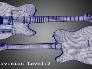 fender telecaster 1966 sunburst 3Dモデル