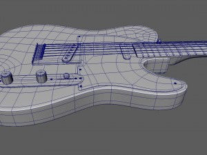 fender telecaster 1966 sunburst 3Dモデル