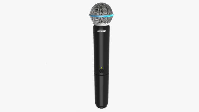 microphone shure beta 58a wireless 3D Model .c4d .max .obj .3ds .fbx .stl .blend 