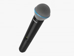 microphone shure beta 58a wireless 3D Model