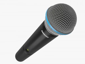 microphone shure beta 58a wireless 3D Model