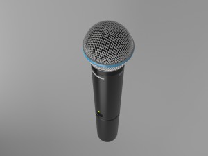 microphone shure beta 58a wireless Modello 3D