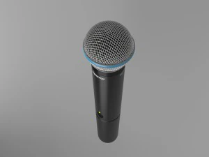 microphone shure beta 58a wireless 3D Model