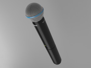 microphone shure beta 58a wireless Modello 3D