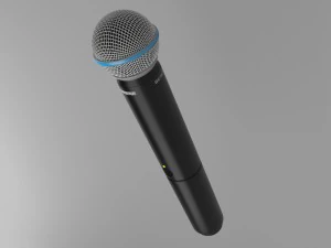 microphone shure beta 58a wireless 3D Model