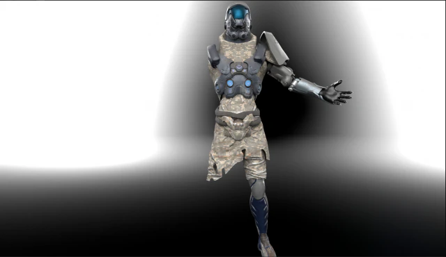scifi robot 3D Model .c4d .max .obj .3ds .fbx .stl .blend 