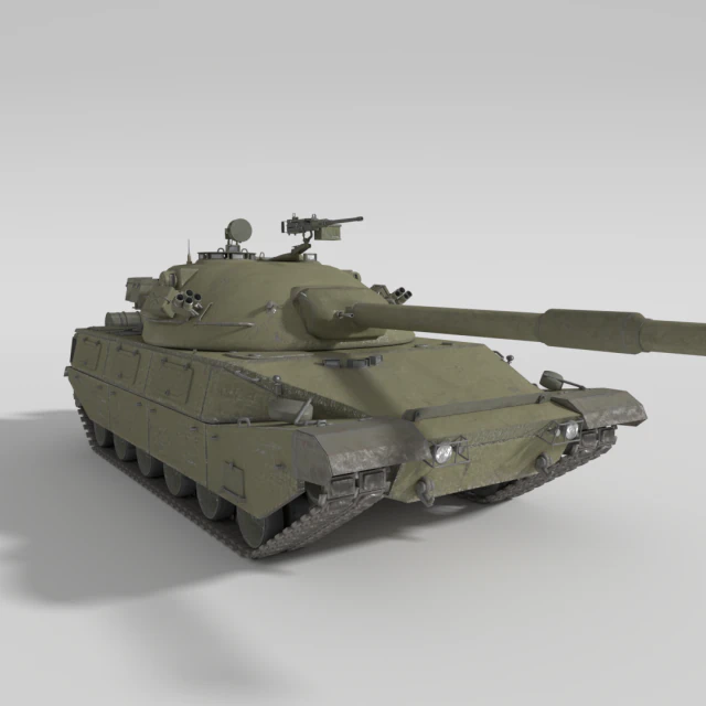 abt-120 - realistic cold war era mbt 3D Model .c4d .max .obj .3ds .fbx .stl .blend 