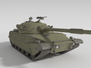 abt-120 - realistic cold war era mbt 3D Model