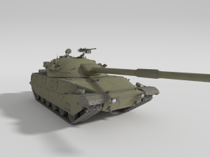 abt-120 - realistic cold war era mbt Model 3D
