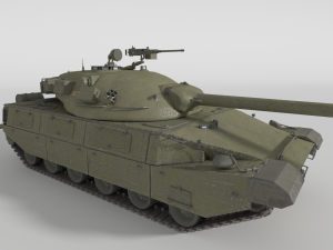 abt-120 - realistic cold war era mbt Model 3D