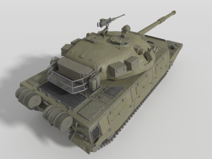 abt-120 - realistic cold war era mbt Model 3D