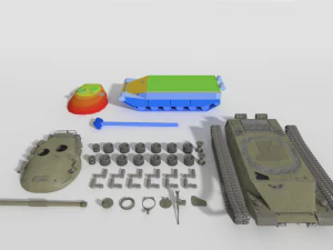 abt-120 - realistic cold war era mbt 3D Model