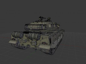 abt-120 - realistic cold war era mbt 3D Model