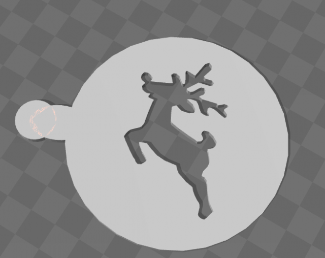 stencil with a deer for a cappuccino Modèles 3D en vedette .c4d .max .obj .3ds .fbx .stl .blend 