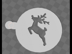 stencil with a deer for a cappuccino 3D Print Model