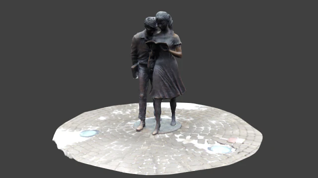 monument shura and lidochka 3d 3D Model .c4d .max .obj .3ds .fbx .stl .blend 