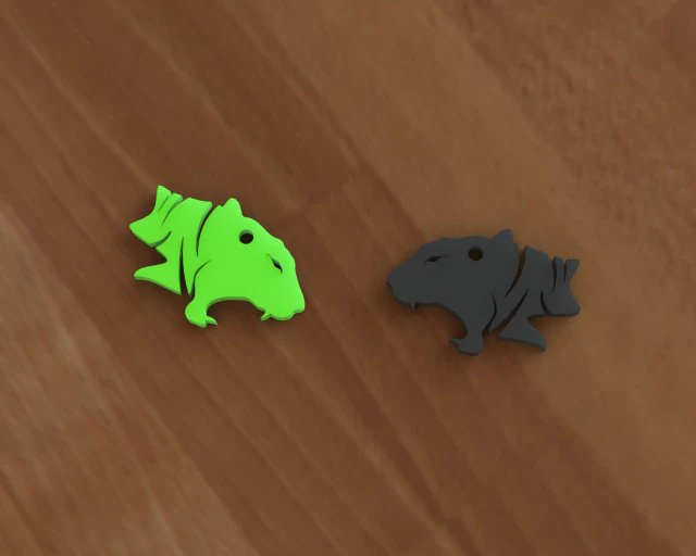 tiger keychain 3D Print Model .c4d .max .obj .3ds .fbx .stl .blend 