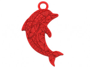 dolphin mandala zentangle pendant 1 3D-Druckmodell