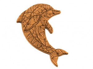 dolphin mandala zentangle pendant 1 3D-Druckmodell
