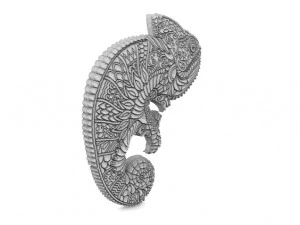 カメレオン マンダラ ゼンタングル ペンダント 1 3Dプリントモデル