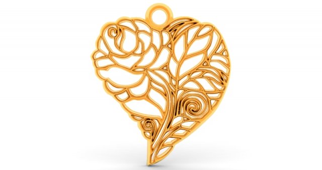 heart pendant 8 Modello di stampa 3D .c4d .max .obj .3ds .fbx .stl .blend