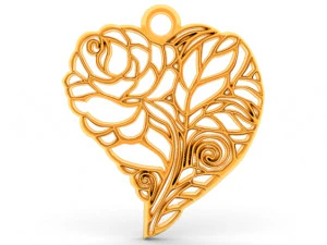heart pendant 8 3D Print Model