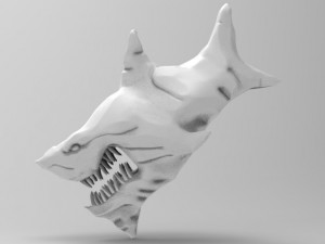 angry shark 3 3D-printmodel