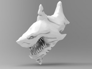 angry shark 3 3D-printmodel