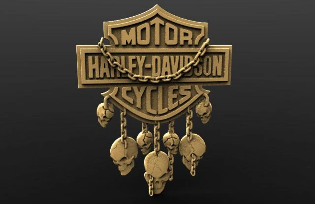 harley davidson skulls 3D Print Model .c4d .max .obj .3ds .fbx .stl .blend 
