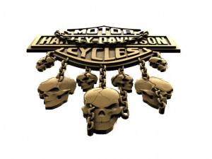 harley davidson skulls 3D-Druckmodell