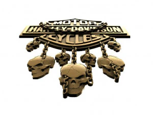 harley davidson skulls 3D Print Model