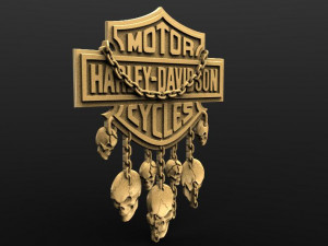 harley davidson skulls 3D-Druckmodell