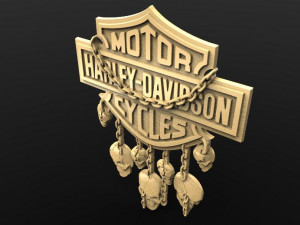 harley davidson skulls 3D-Druckmodell