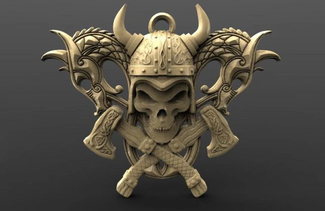 viking skull 6 3D Print Model .c4d .max .obj .3ds .fbx .stl .blend 