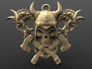 viking skull 6 3D Принт Модель