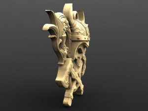 viking skull 6 3D 프린트 모델